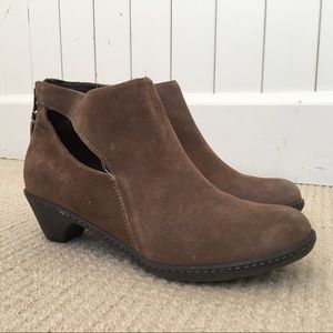 black cutout booties